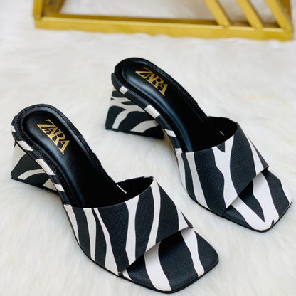 Wild Vibe Zebra Print Strappy Heels – Premium Stilettos