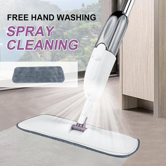 Healthy Spray Mop – 360° Floor Cleaner with Refillable Microfiber Pad