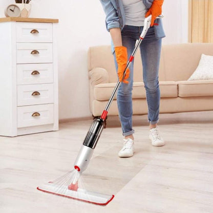 Healthy Spray Mop – 360° Floor Cleaner with Refillable Microfiber Pad