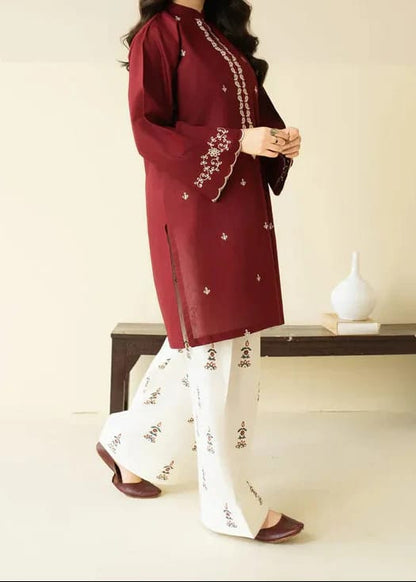 NEW COTTON ARRIVAL 😍  Most Trending Arrival Shirt Full Front Embroidered With Embroidered flapper🥰