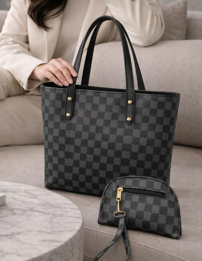 2-Piece Monogram Tote Bag Set 🤍   Elegant + Spacious + Stylish = Perfect Combo!