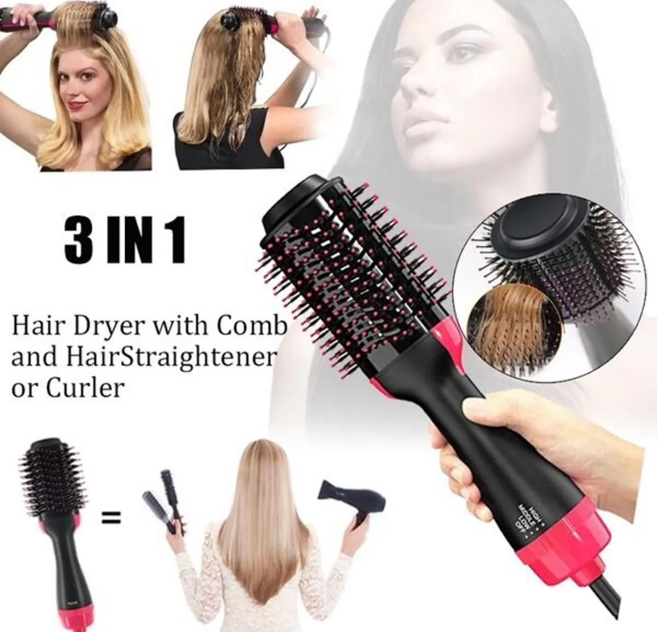 3-in-1 Hot Air Hair Styler Brush 🔥